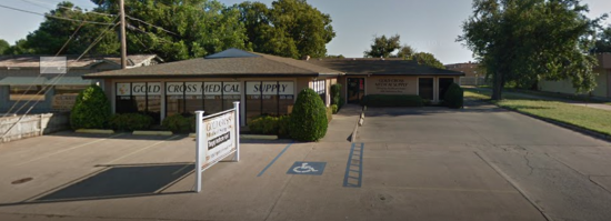 Image of the Gold Cross Medical Supplies storefront from Google Maps.